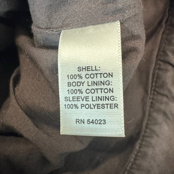 Banana Republic Moto Jacket Brown Cotton Twill Asymmetrical Full Zip Medium - Picture 10 of 11